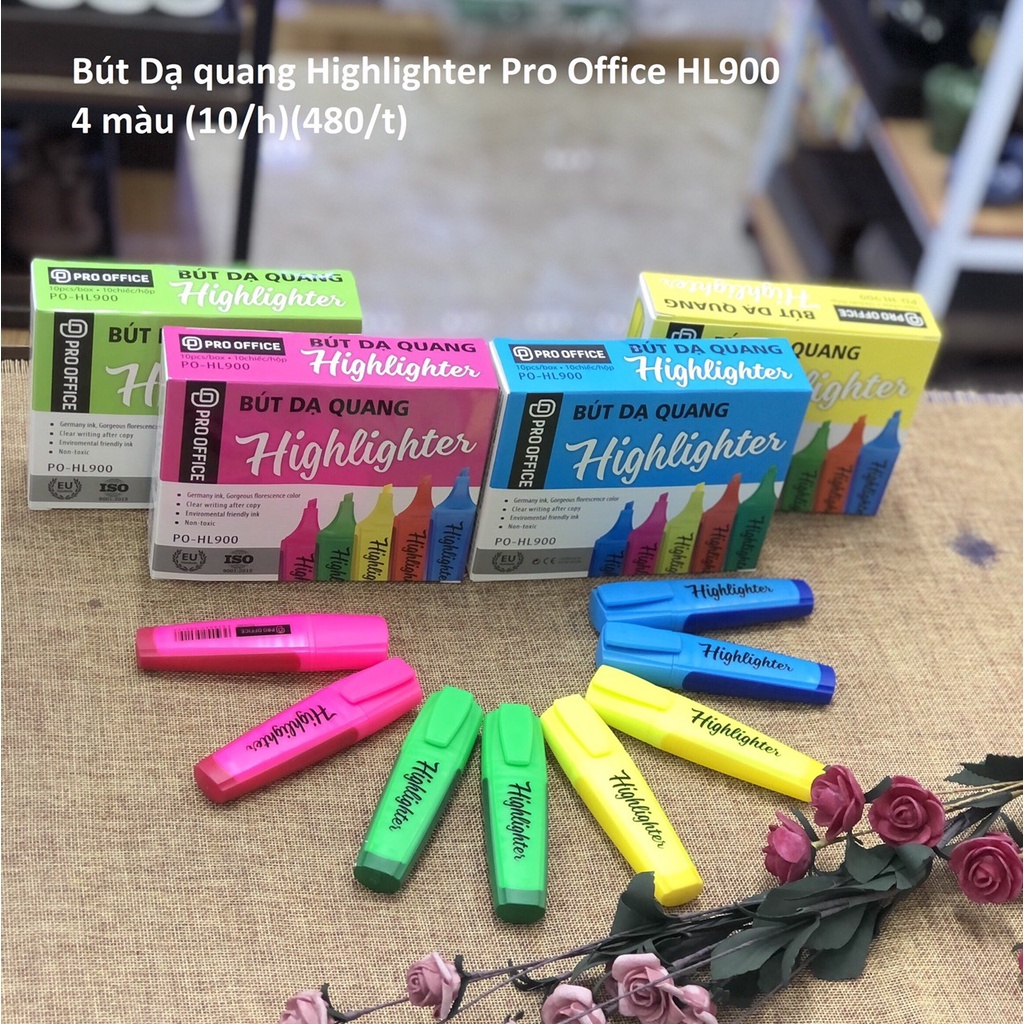 Bút nhớ dòng Highlight Baoke MP4904, Pro HL500,HL900 học sinh/văn phòng các mầu sắc tươi tắn - sỉ/lẻ Diệp Lạc