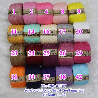 Cotton bóng chập 4/ sợi fingering (1- 95)