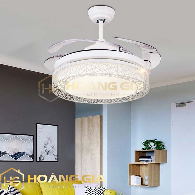 Quạt Trần Đèn 🌟Quạt Trần Phòng Khách A8701🌟Cánh Cụp Cánh Xòe Có 3 Chế Độ Ánh Sáng Sang Trọng 🌟 Điều Khiển Từ Xa | BigBuy360 - bigbuy360.vn