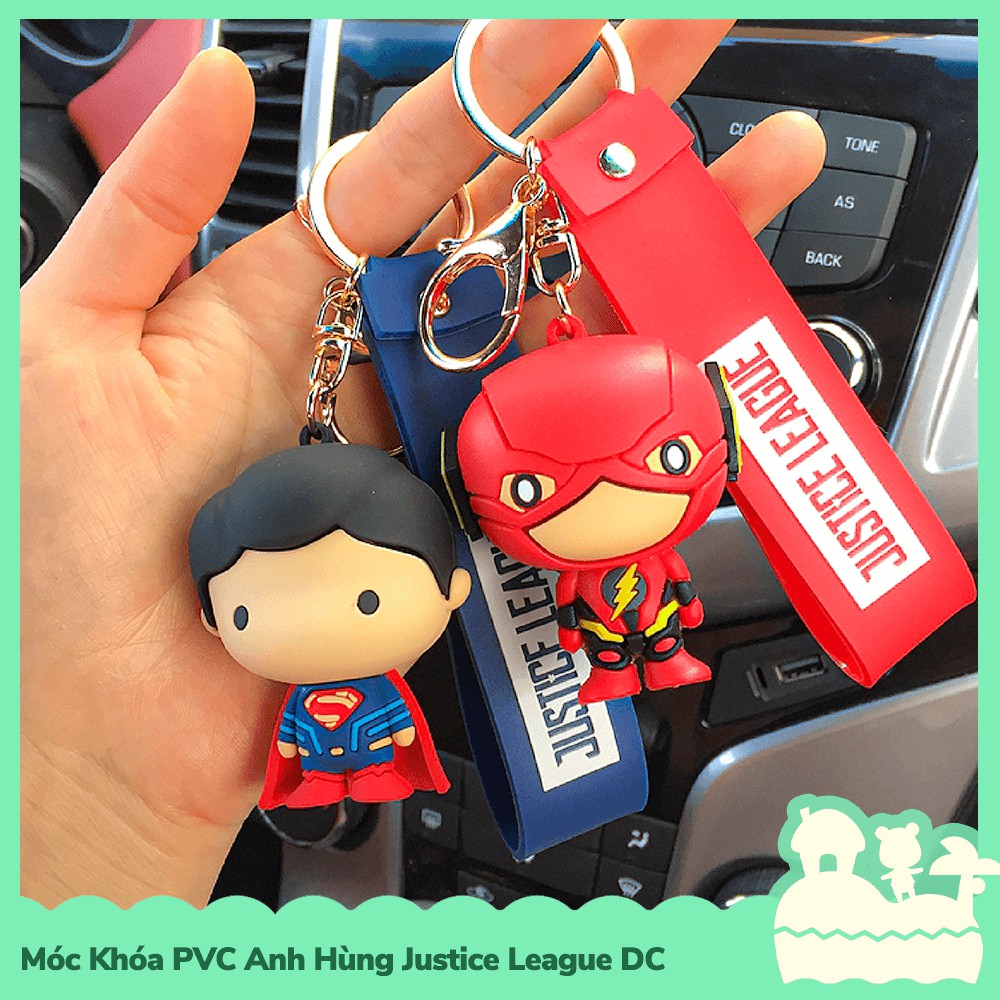 [Sẵn VN] Móc Khóa Keychain PVC Justice League Anh Hùng Hero DC
