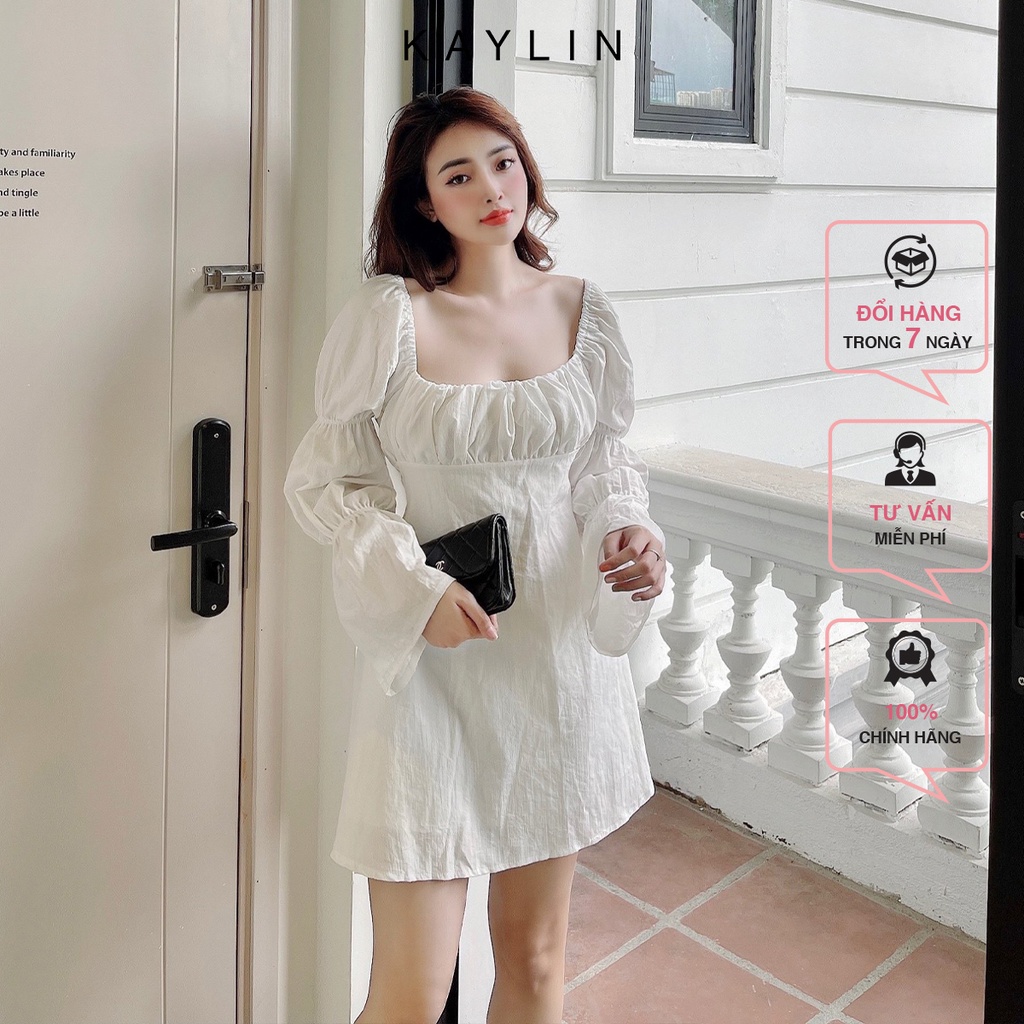 Đầm nhún tay bồng N1566 - KAYLIN