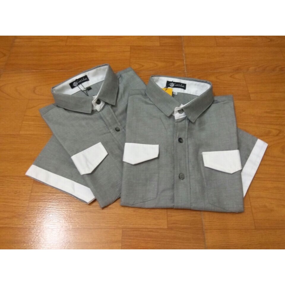 Áo sơ mi tay ngắn phối phá cách mã STN-002