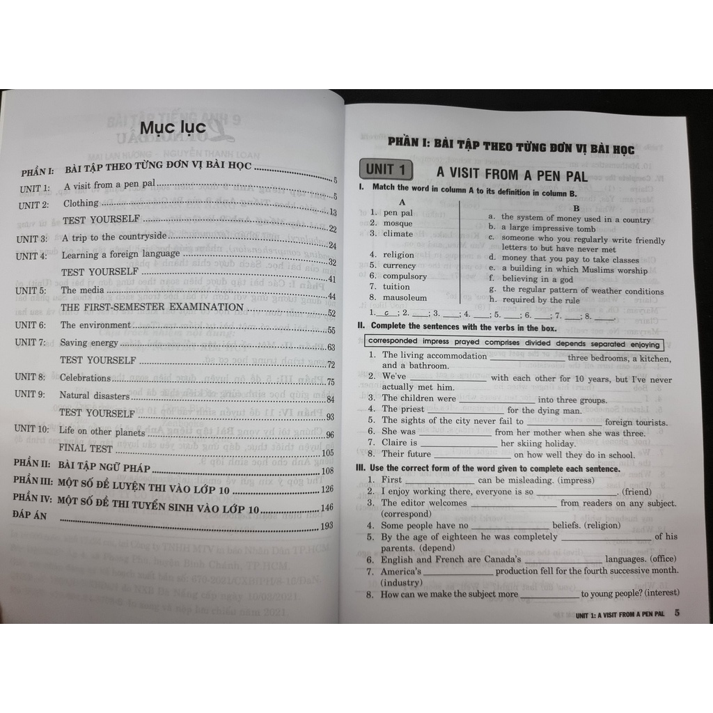 Sách - Bài Tập Tiếng Anh Lớp 9 Mai Lan Hương ( Có Đáp Án &amp; Không Đáp Án, Tùy Chọn )