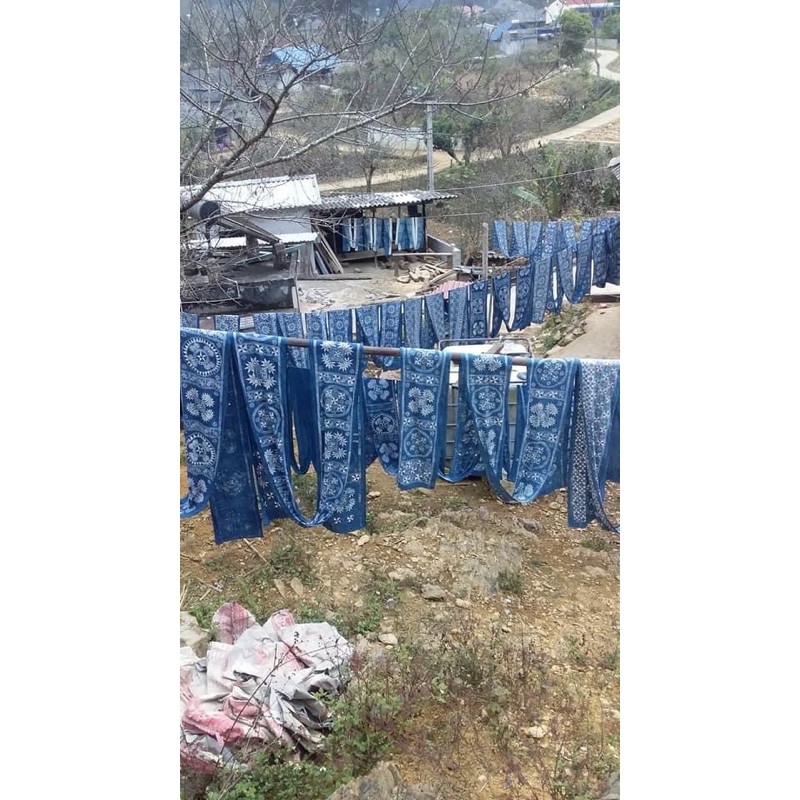 Vải lanh nhuộm chàm