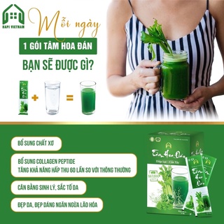 Tâm hoa đán, diệp lục cần tây giúp đẹp da, mờ nám tàn nhang, giảm mụn