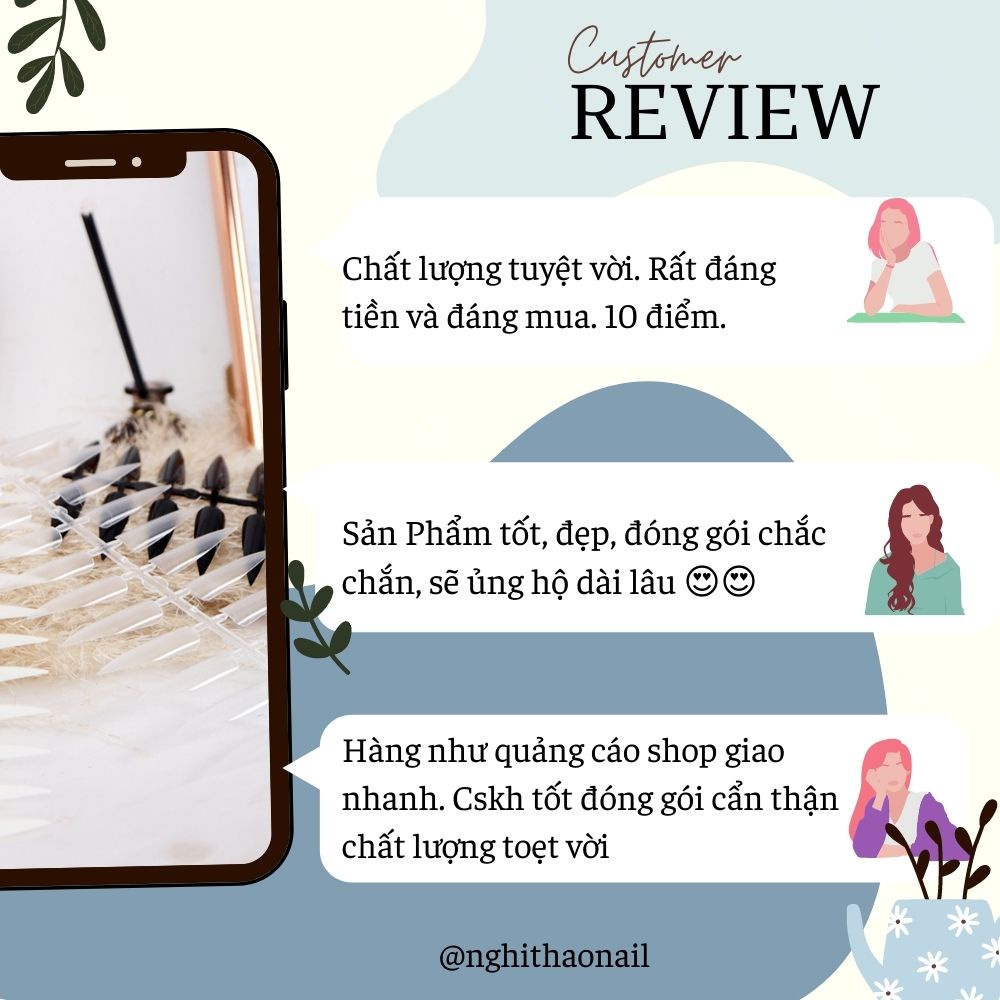 Móng bẻ nhọn set 240 móng