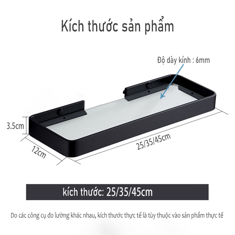 Kệ giữ đồ MEIDOO nền thủy tinh dán tường không cần khoan lỗ sử dụng trong phòng tắm