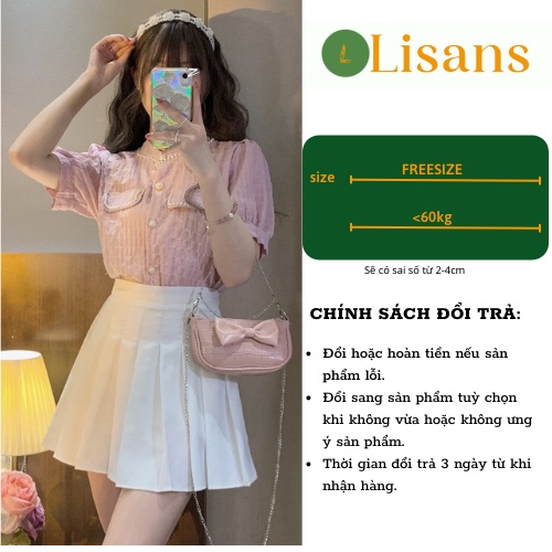 Áo sơ mi nữ tay ngắn kiểu Hàn Quốc tiểu thư bánh bèo đẹp công sở ASM002