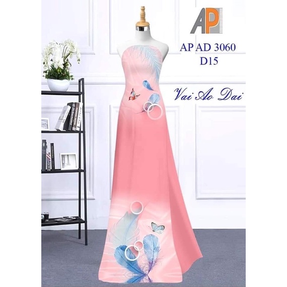 Vải Áo Dài 3D hoạ tiết cánh bướm.Có clip vải thật