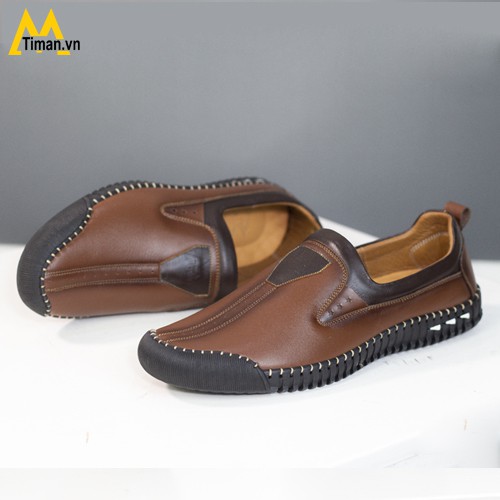 Giày lười nam da thật công sở chính hãng TIMAN GN07 sang trọng bền bỉ êm chân bảo hành 5 năm