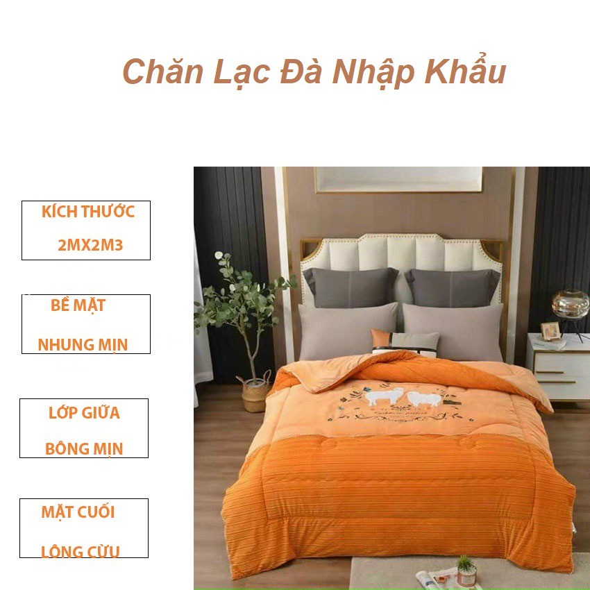 CHăn Lạc Đà Cao Cấp Nặng 4,5kg Rộng 2mx2m3- Hàng Nhập Khẩu