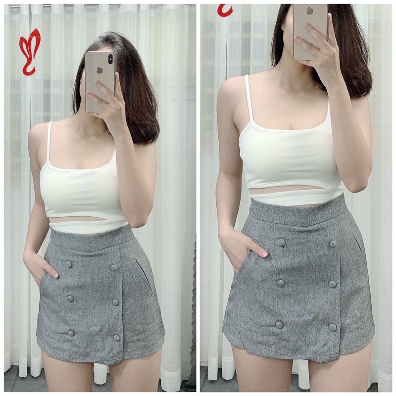 🌹 Quần giả váy 6 nút bọc  chất bao đẹp | BigBuy360 - bigbuy360.vn