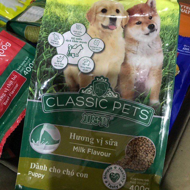 [400g] Thức ăn hạt Classic Pets cho chó con vị sữa - Lida Pet Shop