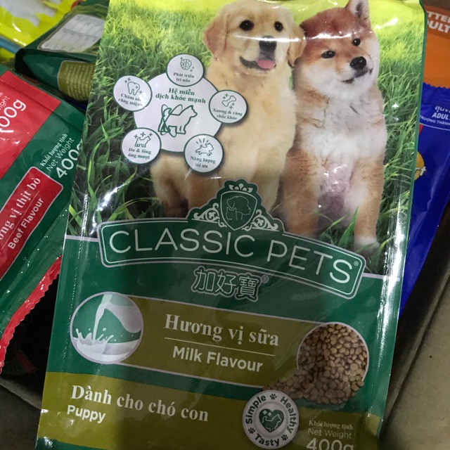 [400g] Thức ăn hạt Classic Pets cho chó con vị sữa - Lida Pet Shop