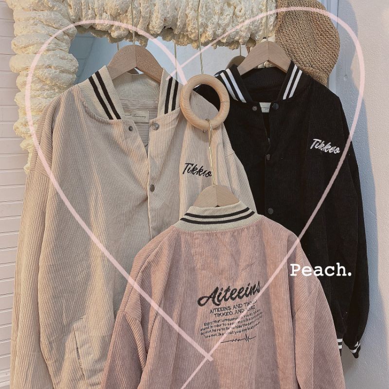 [ Ảnh Thật ] Áo Khoác Bomber Chất Nhung , Áo Bomber Unisex Thêu Chữ Phông Nam Nữ 40-70kg