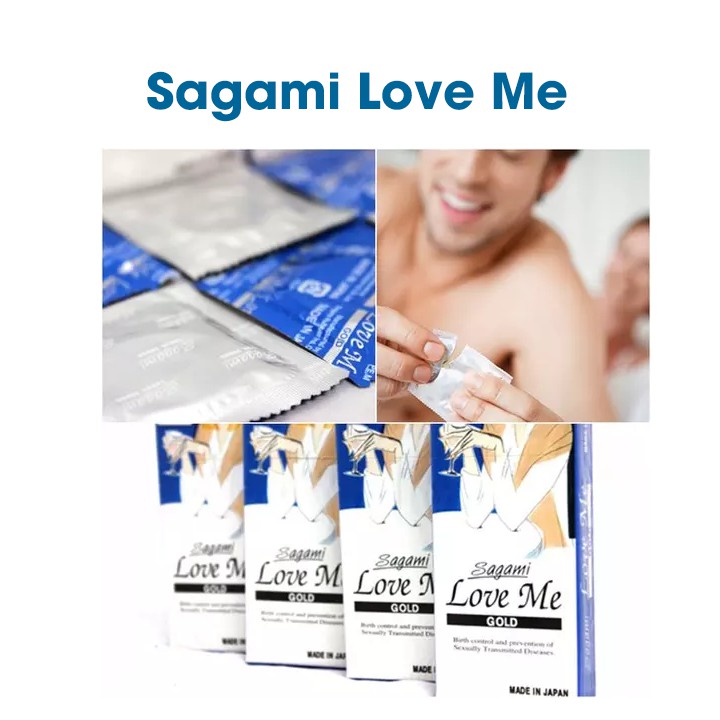 [Hàng Chuẩn Nhật] Bao Cao Su Siêu Mỏng Cho Cảm Xúc Yêu Chân Thực Nhất - Bcs Sagami Love Me Gold (Hộp 10C)