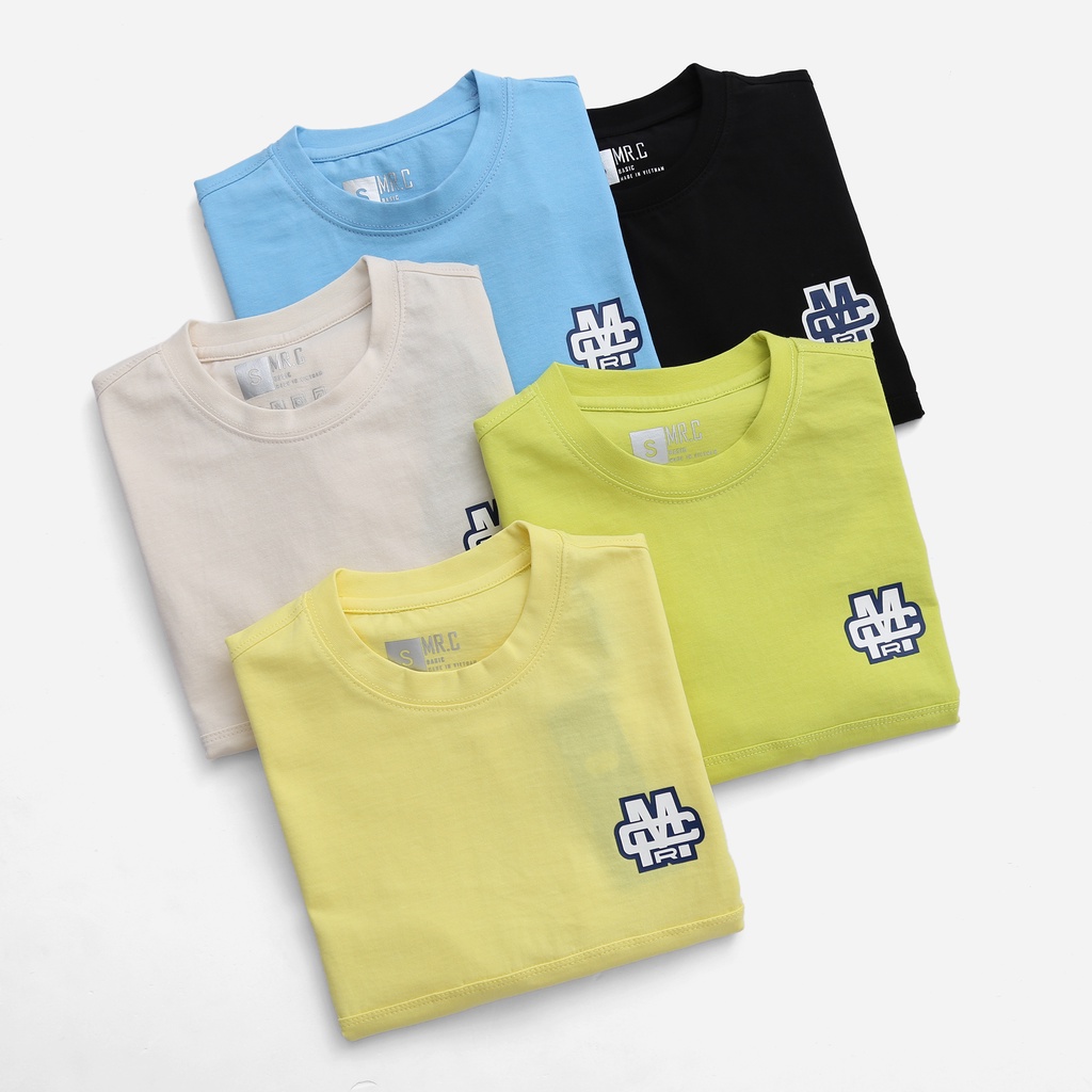 Áo thun nam cổ tròn in chữ MRC nổi bật 2202012 chất vải cotton mềm mịn - MENFIT