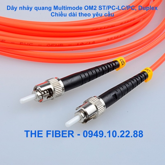 Dây nhảy quang Multimode ST/PC-LC/PC dài 1M/3M/5M/7M/10M, Duplex