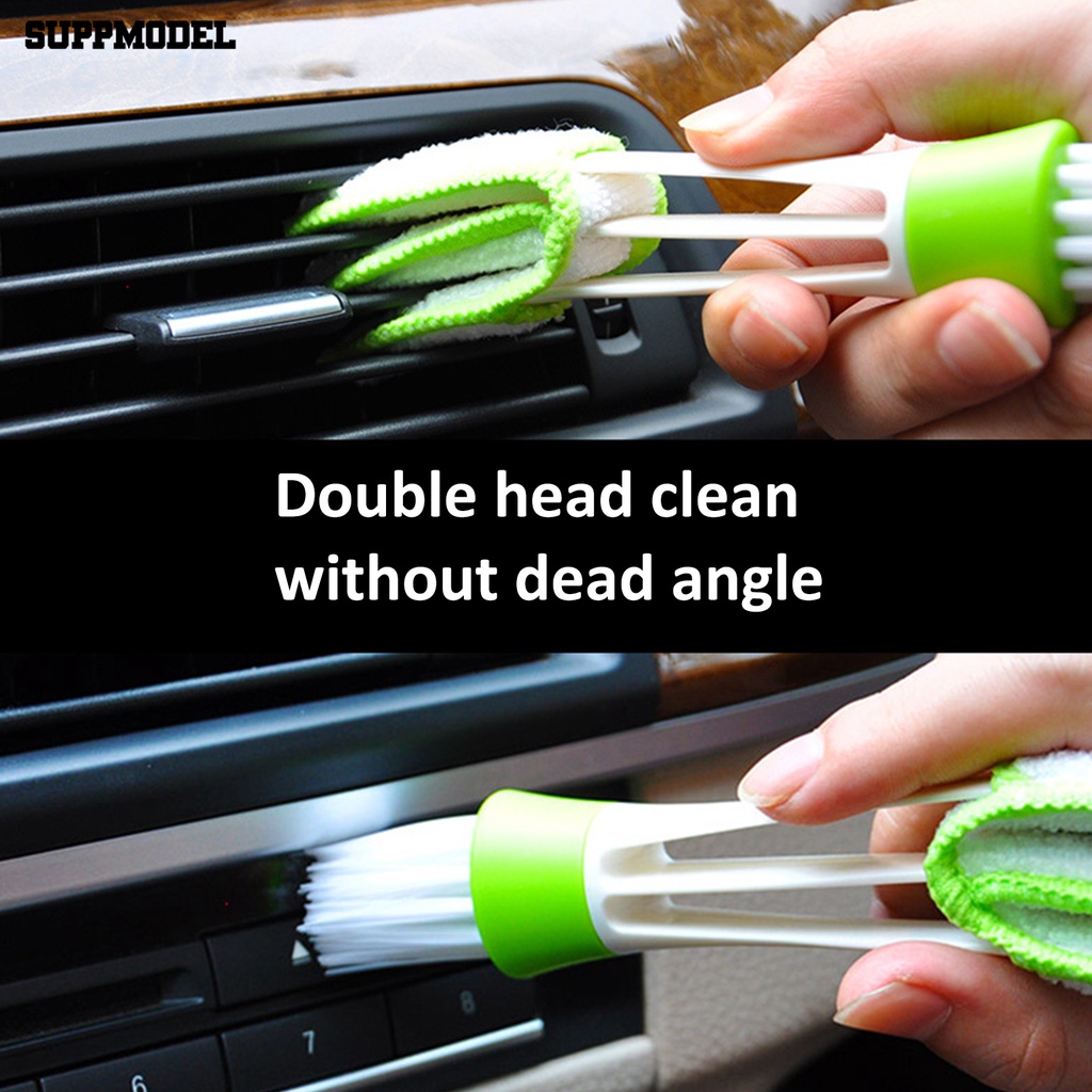 Bàn chải hai đầu lông mềm dùng để vệ sinh máy điều hòa xe hơi