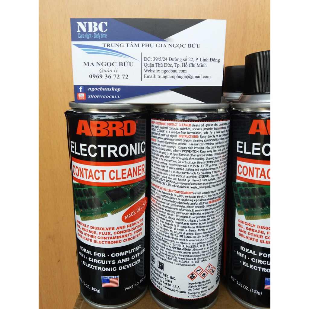 Dung dịch vệ sinh tiếp điểm điện tử ABRO EC-533 Electronic Contact Cleaner