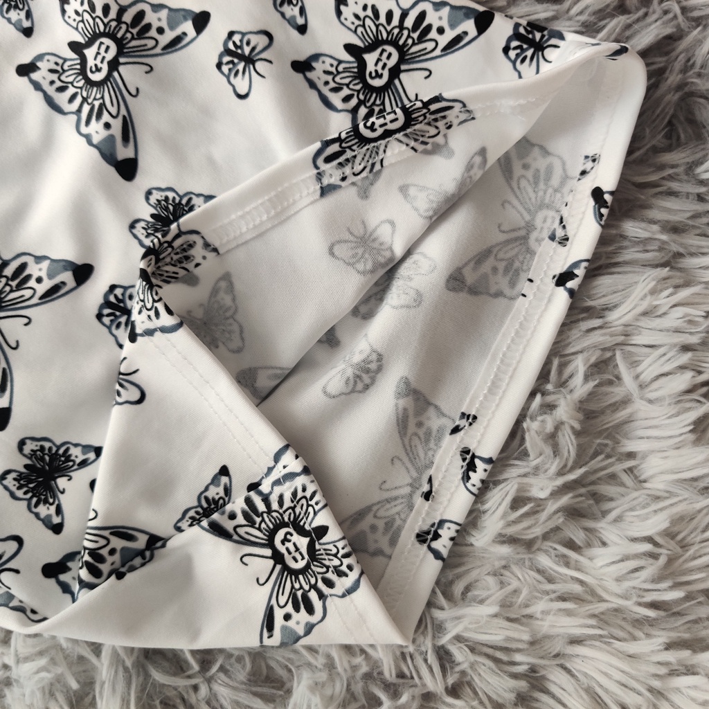 Quần short unisex ống rộng họa tiết cánh bướm đùi cạp chun ulzzang thời trang Unique