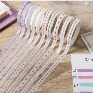 Bộ 10 Cuộn Băng Keo Dán Trang Trí Sổ Tay DIY Sáng Tạo