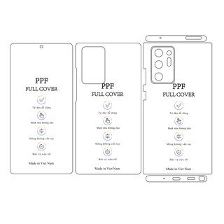 Dán dẻo PPF Samsung Note 20 Ultra - Tặng cường lực camera