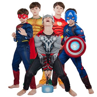 Trang phục hóa trang thần sấm thor, bộ đồ thần sấm thor kèm mặt nạ siêu anh hùng cho trẻ em