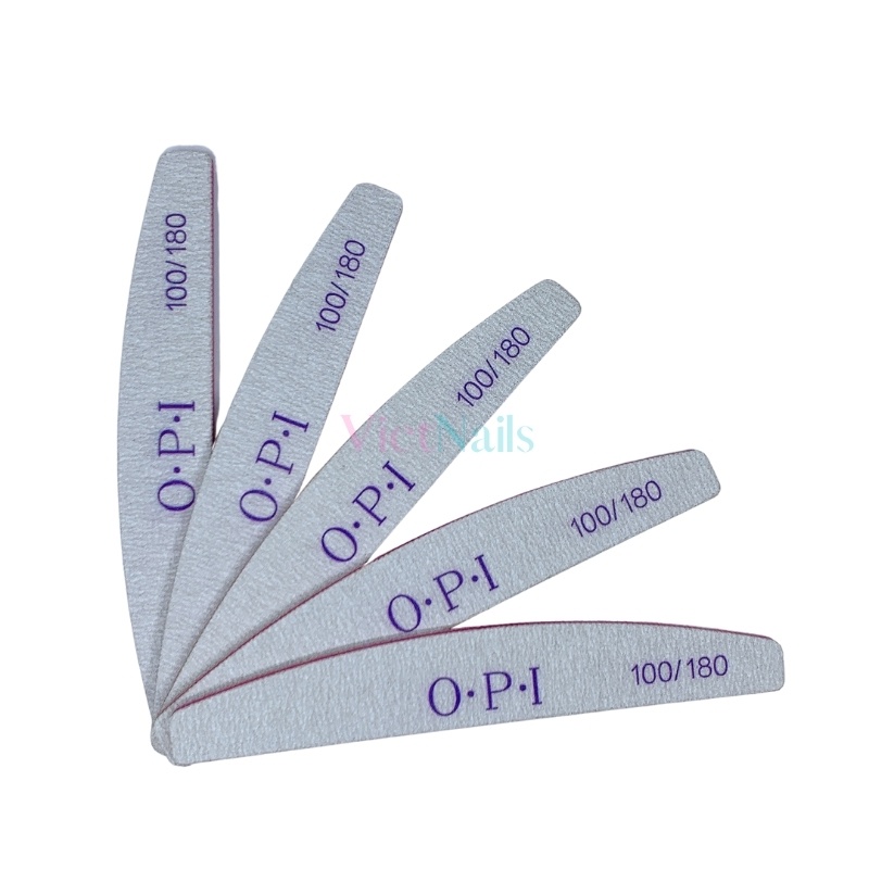 Dũa Móng Gel Móng Bột Đắp DIP OPI Nhám 100/180, Dũa Cong Bầu