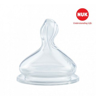 Set 2 núm ty cao su / silicon cổ rộng nuk