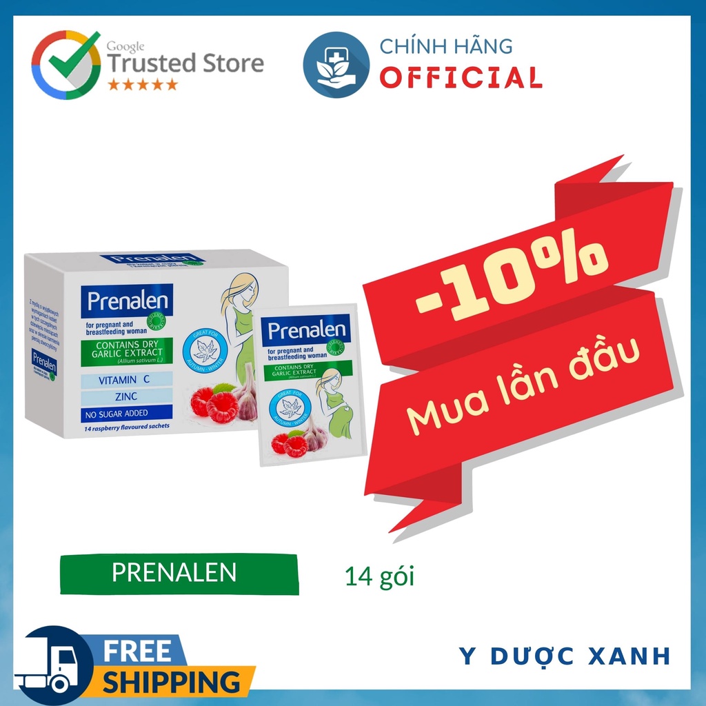 Thảo Dược PRENALEN, 14 gói, Tăng sức đề kháng cho bà bầu - Y Dược Xanh