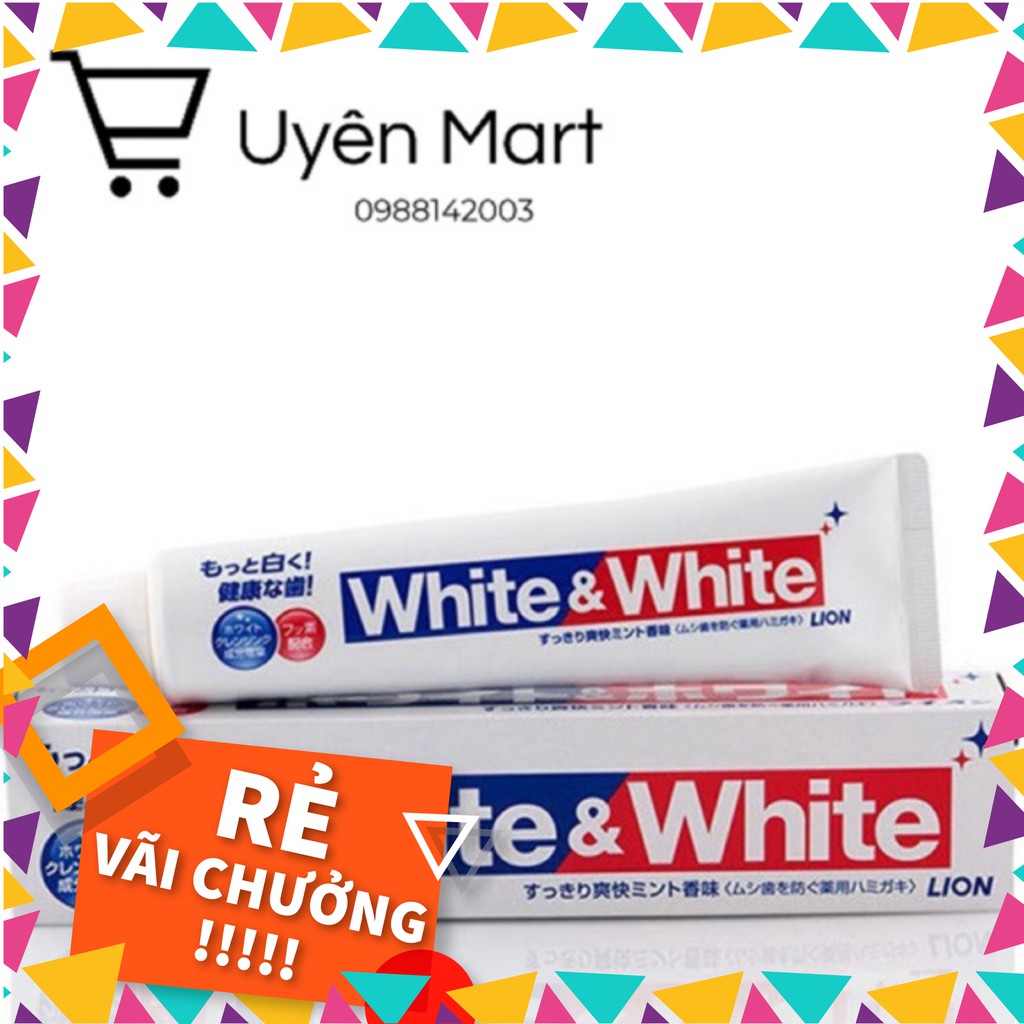 Kem đánh răng White & White Nhật Lion 150g