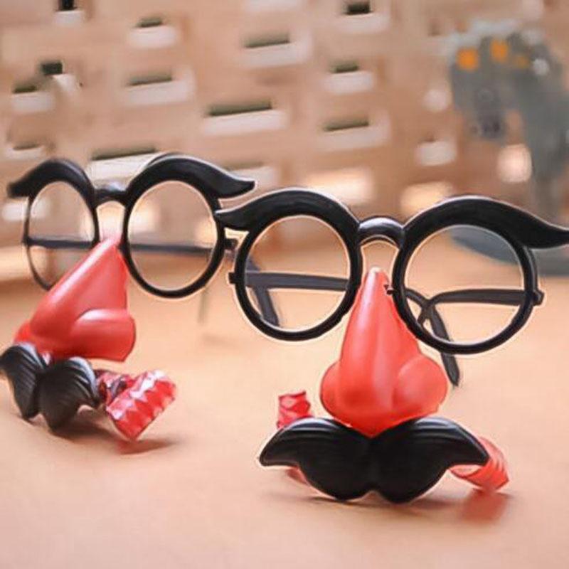 2 Đồ chơi hóa trang hình mũi giả kèm râu và kính vui nhộn