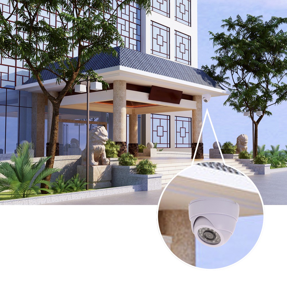 Camera an ninh Cozyroomsa 24 bóng LED hồng ngoại ống kính 3mm chống nước quay trong bóng tối 1200TVL