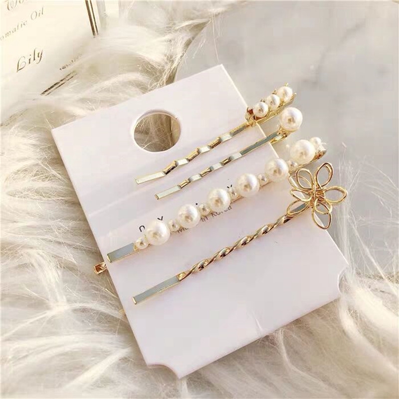 Kẹp Tóc Đính Ngọc Trai Nhân Tạo Xinh Xắn Cho Nữ
