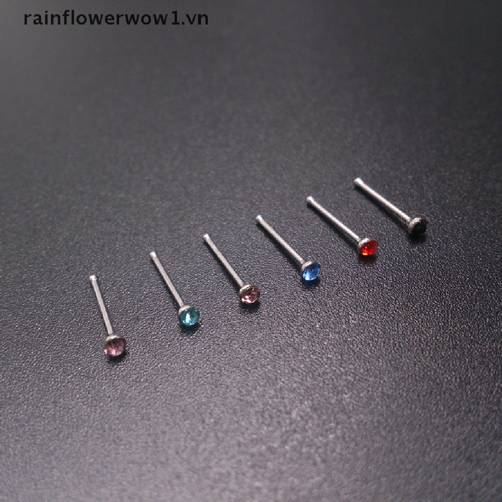 Bộ 60 Khuyên Xỏ Ngón Chân Bằng Thép Không Gỉ Đính Đá Thời Trang