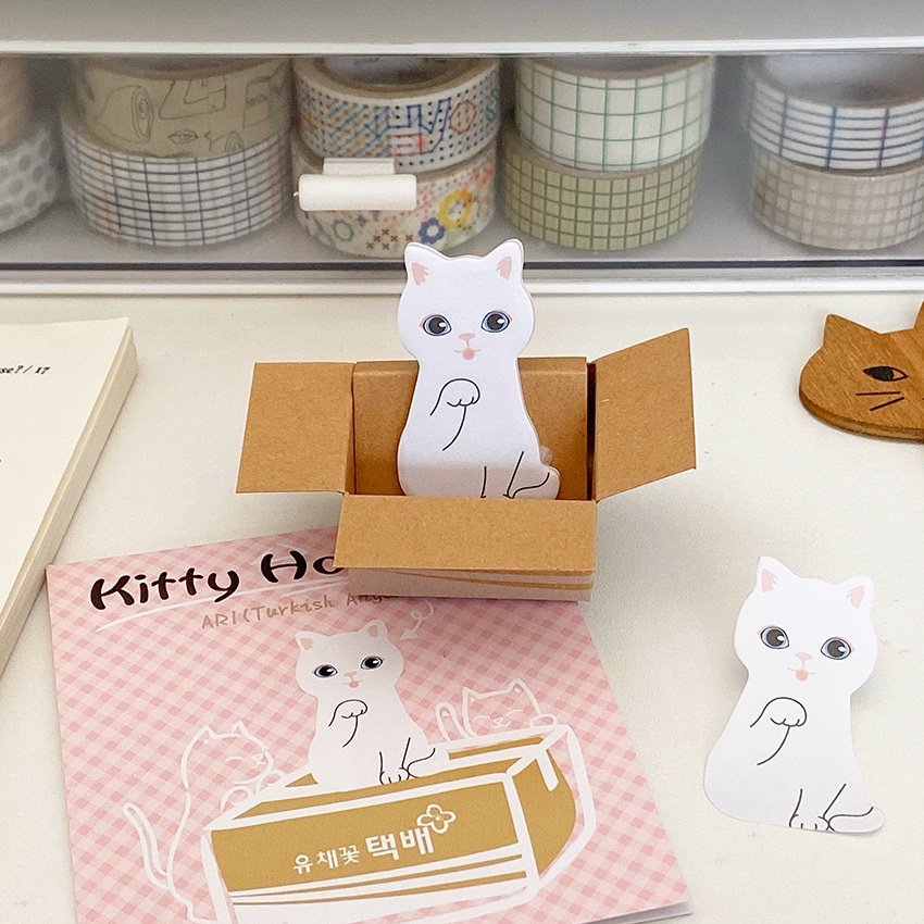 Giấy Ghi Chú Hình Mèo Hoạt Hình Đáng Yêu