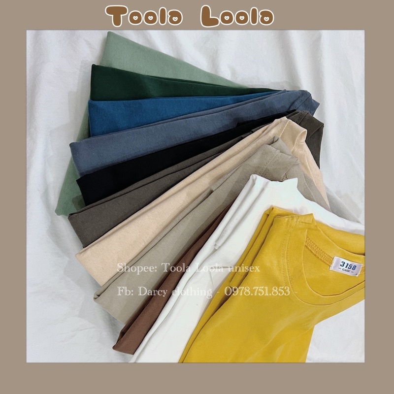 Áo Thun Trơn Cotton 3158𝑭𝑹𝑬𝑬𝑺𝑯𝑰𝑷 - Áo Phông Trơn Tay Lỡ Oversize-Thời Trang Unisex - Freesize Tiện Lợi