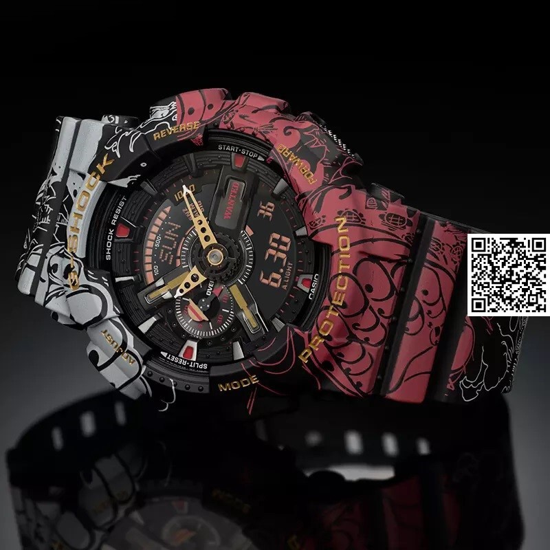 1434 Đồng Hồ đeo tay Nam G Shock phong cách Anime One Piece luffy mũ rơm đảo hải tặc A Kim và điện tử Full box như hình