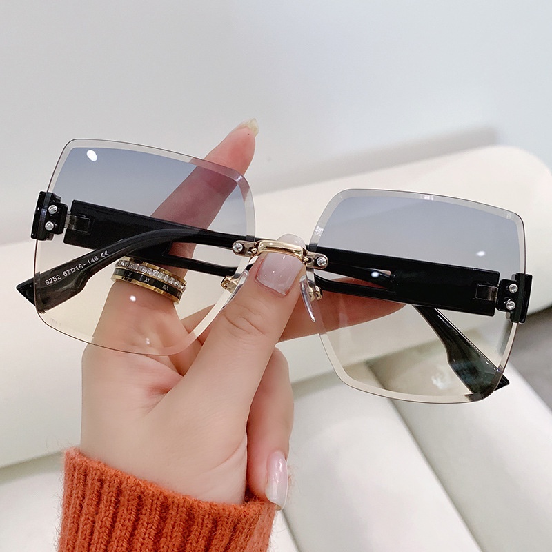 Kính Mát Không Gọng Chống Tia UV Phong Cách Hàn Quốc Mới Cho Nữ