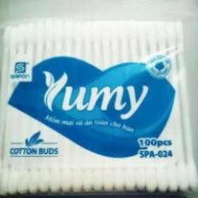 Combo dây 10 gói 100 Tăm bông YUMY, ATEN, Tú Phương 100% COTTON