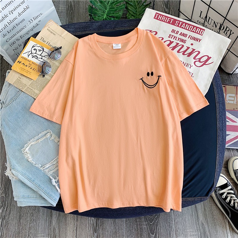 NRVP Áo thun dáng rộng tay ngắn cho nữ