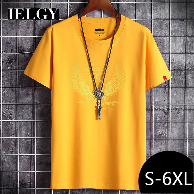 Áo Thun IELGY Cotton Cổ Tròn Xu Hướng Cho Nam Size Lớn S-6XL