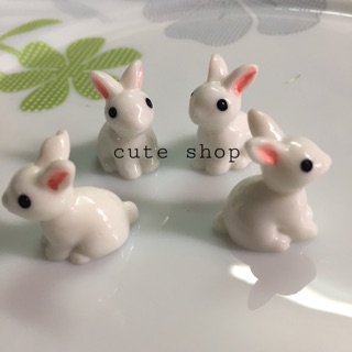 charm thỏ trắng -charm slime