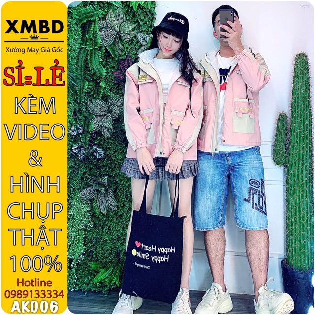 🌵 𝐓𝐡𝐞𝐔𝐥𝐳𝐳𝐚𝐧𝐠 🌵 006 Áo Khoác Kaki Hồng-Kem 2 Lớp Hàng Xuất Cao Cấp. Bomber Jacket Unisex Bán Sỉ | BigBuy360 - bigbuy360.vn