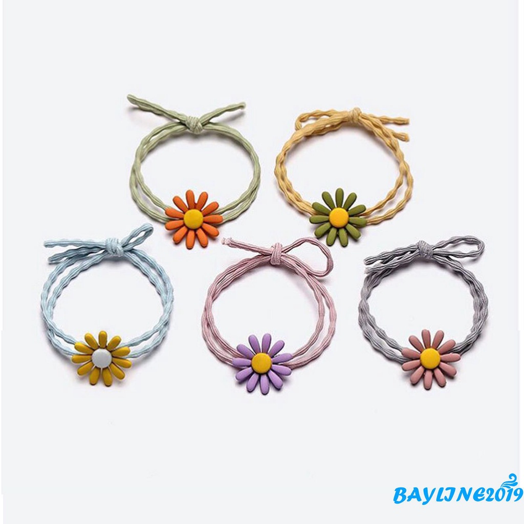 Dây buộc tóc đính bông hoa xinh xắn thời trang dành cho nữ