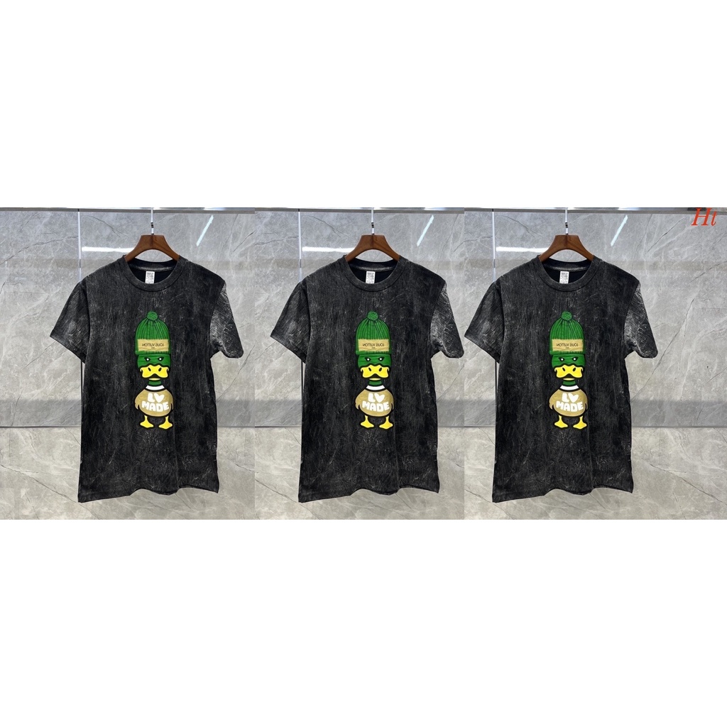 Áo thun loang vịt xanh siêu đẹp chất liệu cotton nam nữ mặc đẹp