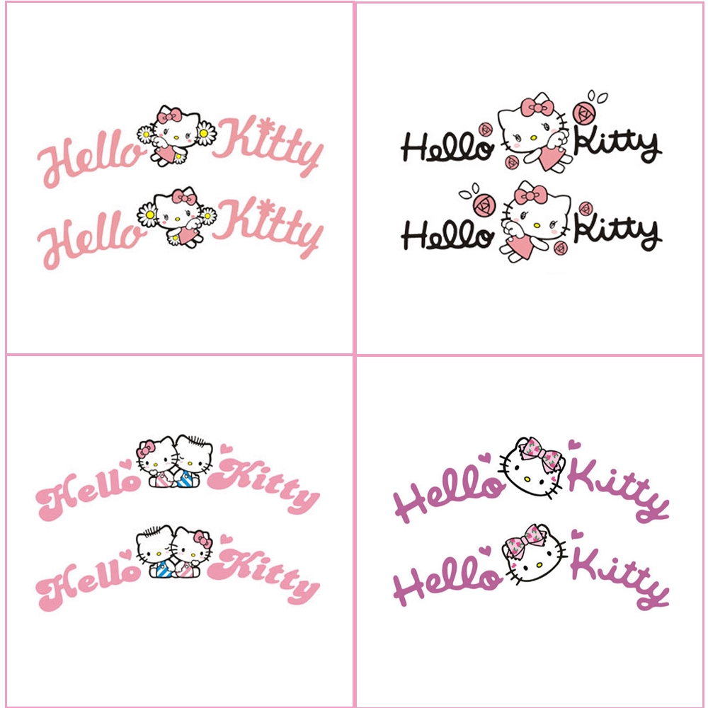 1 Cặp Sticker Hello Kitty Dán Bánh Xe Hơi
