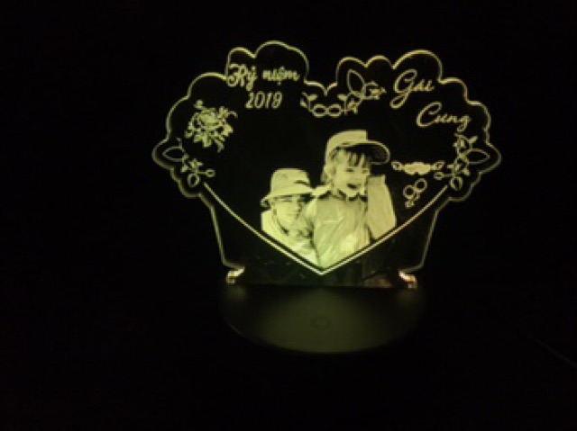 Đèn ngủ led 3d khắc tên hình ảnh theo yêu cầu - Quà tặng con gái cưng