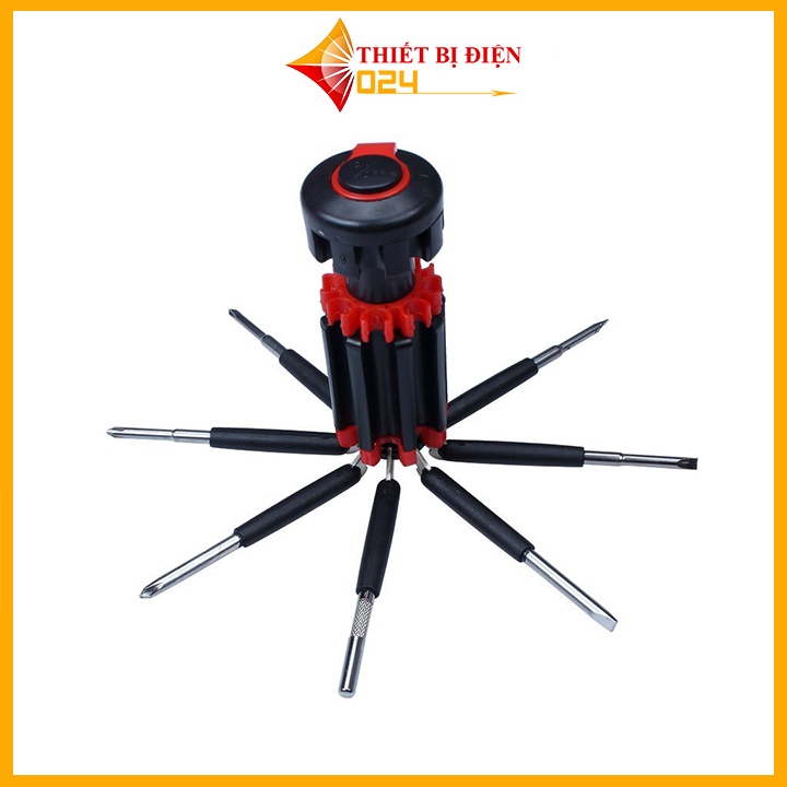 Tua vít đa năng GADO tô vít 8 chức năng có đèn led hỗ trợ sửa chữa khu vực tối